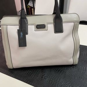 Ia cucci  Made in Italy leather handbag black and gray